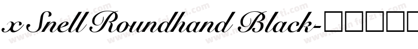 x Snell Roundhand Black字体转换